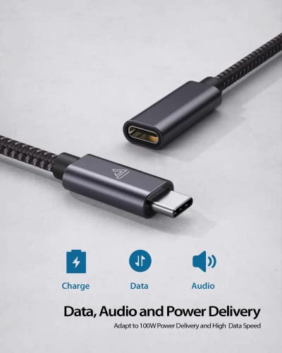 USB C Extension Cable (10FT/3M) 10gbps USB 3.2 Type C Male to Female